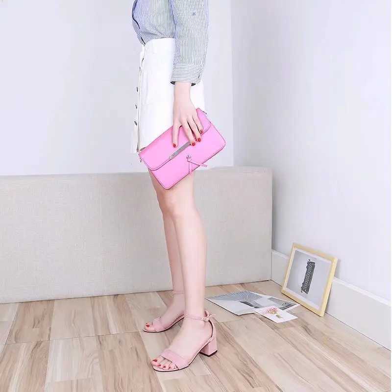 Heeled Sandals Women 2024 Elegant Woman Shoes with Low Heels Designer Block Heel Sexy BEST Selling Products Z250617