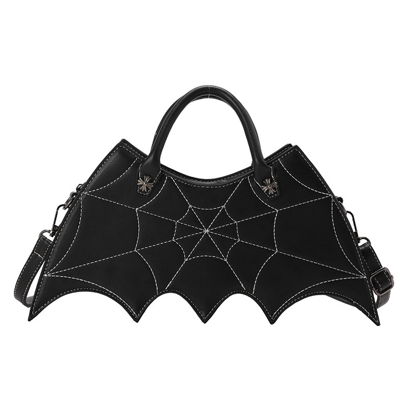 Free Shipping 2025 New Designer Bag Fashion Boutique Shopping Bag Creative And Funny Halloween Personality Bat Girl Fashion PU Handbag