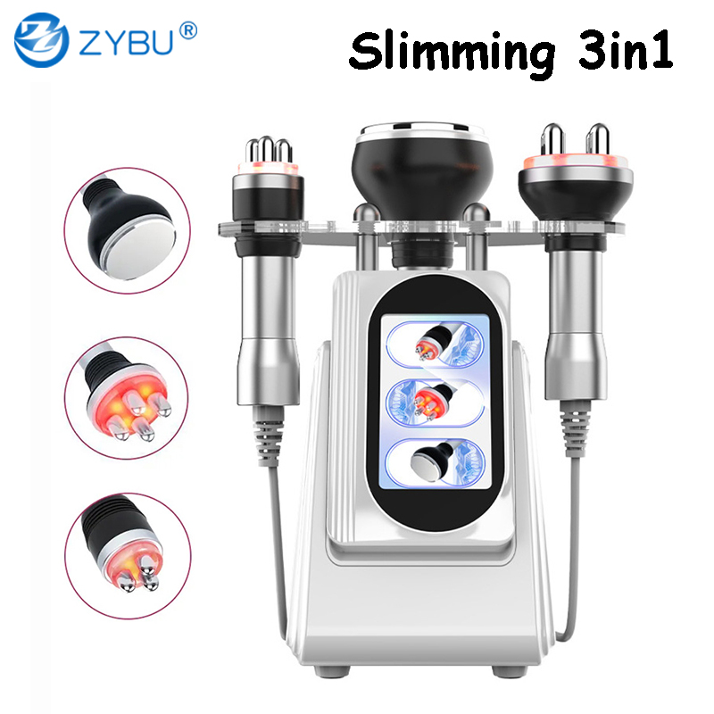 3in1 80K Cavitation Slimming Machine Ultrasonic Body Shaping Massage Weight Fat Loss RF Anti-Wrinkle Skin Lift Tighten Beauty Care Skin Rejuvenation