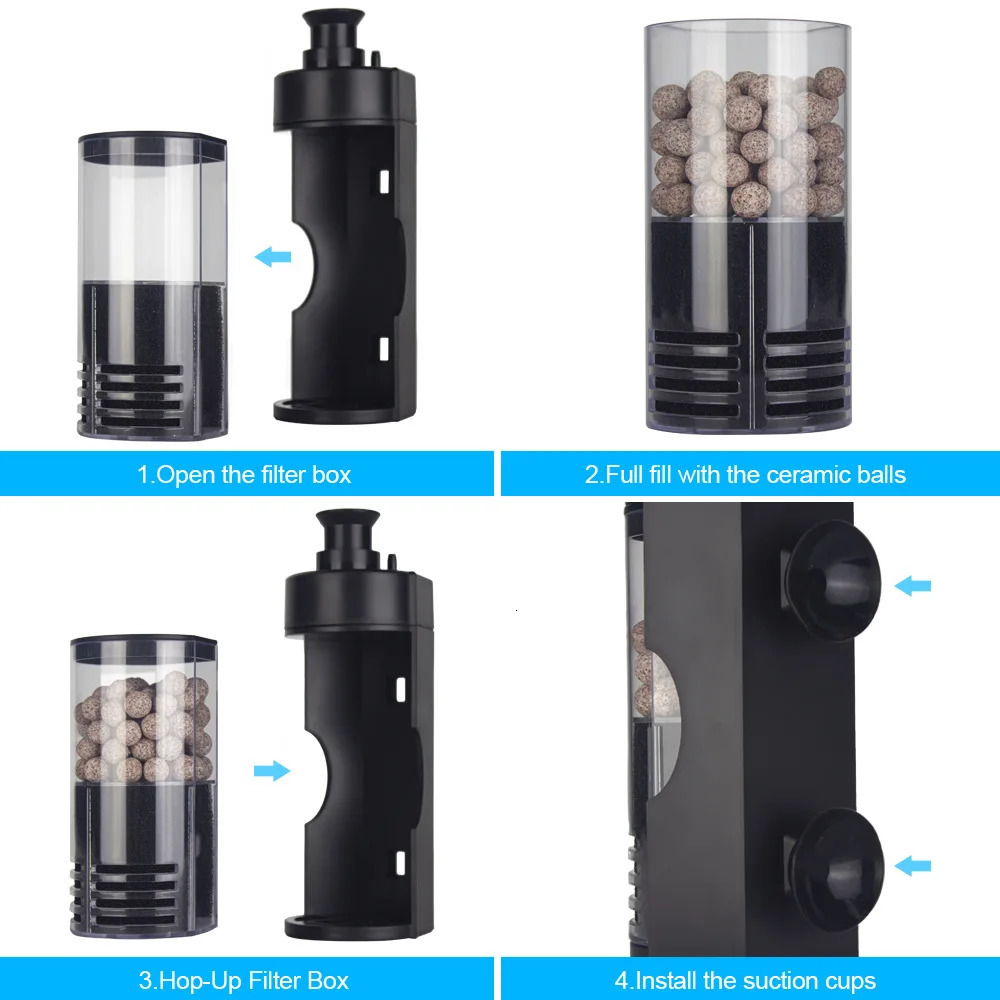 Pneumatic Filter Mini Water Purification Circulation Filter Fish Tank Oxygenation Filter Aquarium Bacterial Culture Filter 250613