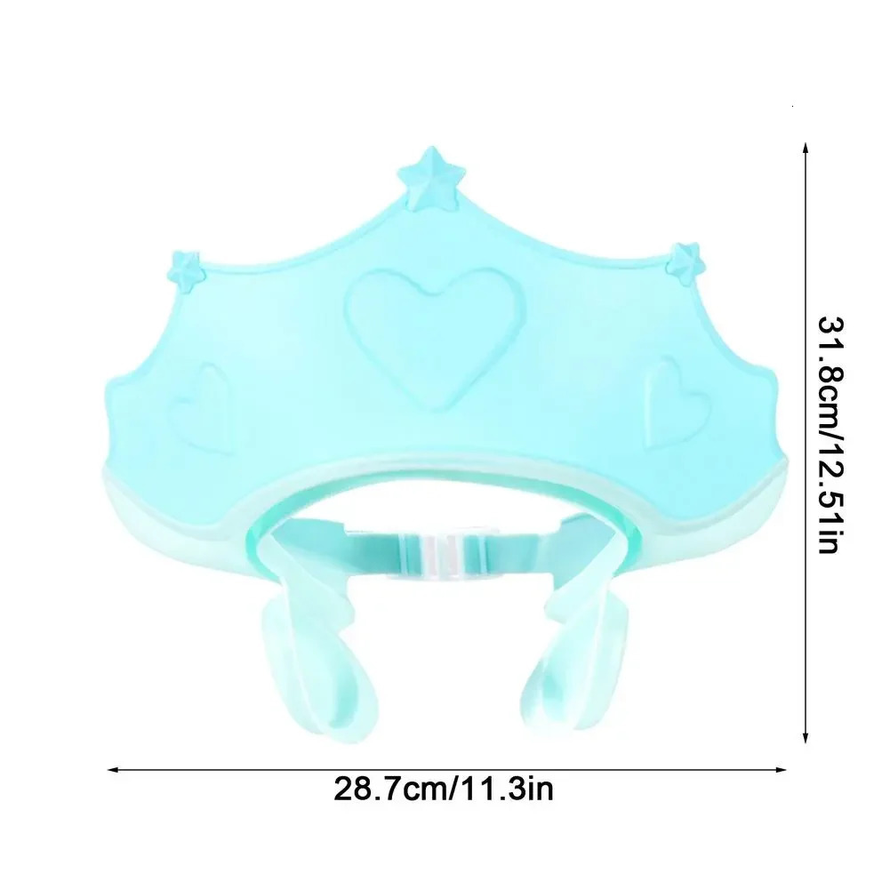 Cute Baby Bath Shower Cap Adjustable Kids Infant Girl Boy Ear Protection Shampoo Cap Children Hair Wash Hat Head Cover 250617