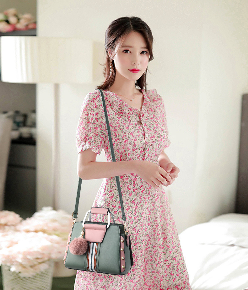 Free Shipping 2025 New Designer Bag Fashion High Quality Shopping Bag Color Blocked Multi Functional Trendy Pendant Women's Single Shoulder Handb
