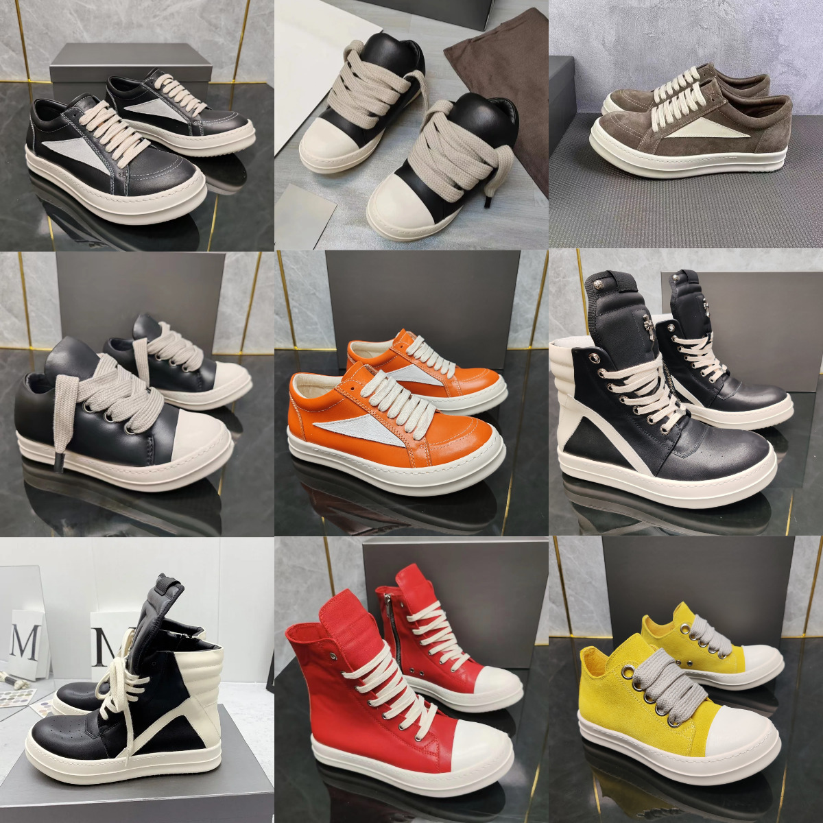 Designer RO Shoes Genuine Leather Boots Furry Canvas Outdoor Casual Boots Luxury Low Top Owenes Booties Mens Women Black White Brown High Top Horse Hair Suede Boots N8