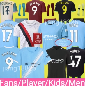 2026 DOKU HAALAND 25 26 Fourth Marmoush SOCCER JERSEYS Khusanov GREALISH DE BRUYNE FODEN 2025 2026 RODRIGO mans Gundogan football shirt men kids