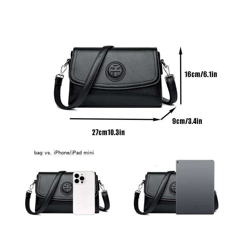 2024 Leather Shoulder Messenger Handbags Designer Sac A Main Female Vintage Crossbody Bags For Women Tote Bag
