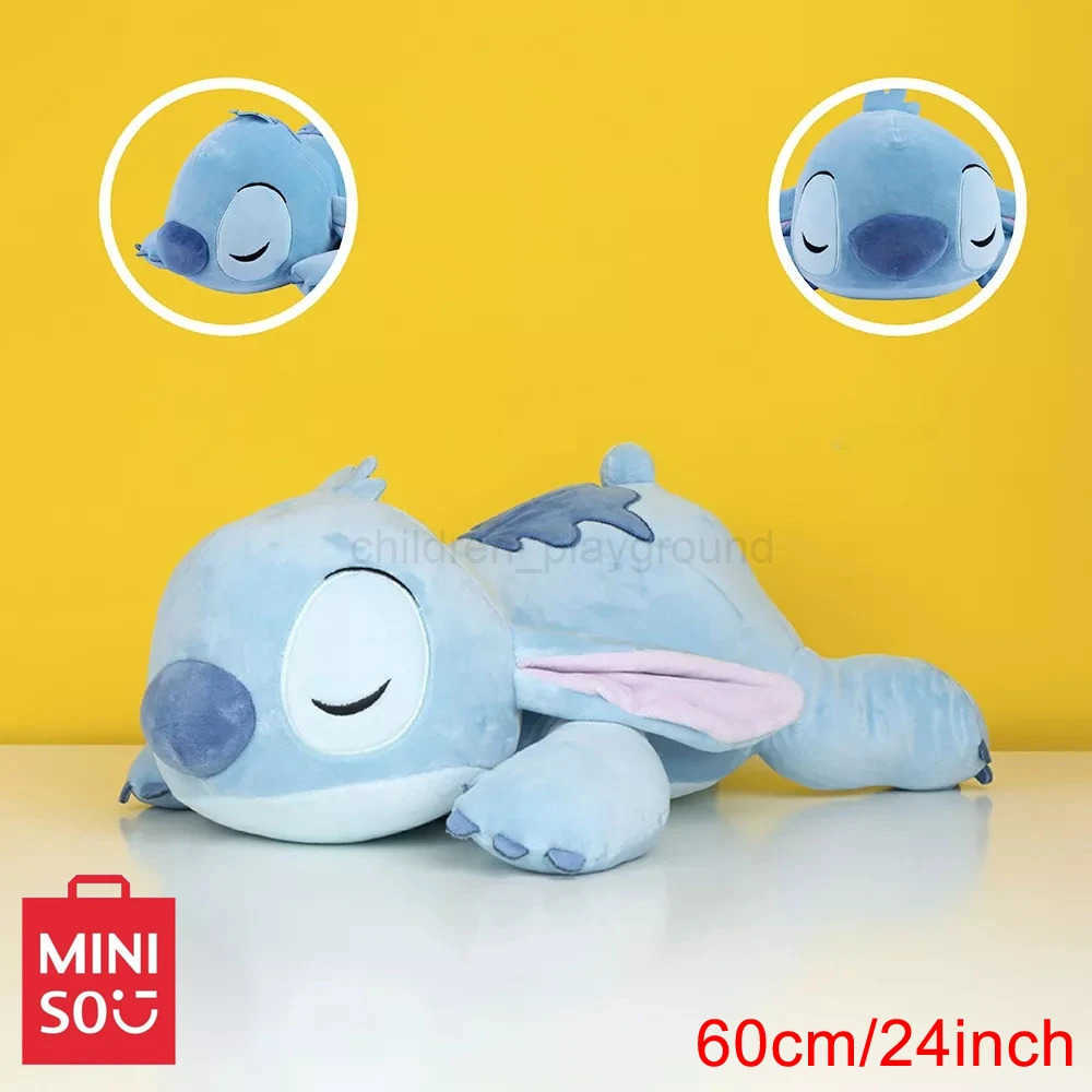 Disney 24inch Stitch Lotso Soft Plush Stuffed Animal Kawaii Blue Cartoon Decor for Youngsters Rooms Birthday Gifts W250617