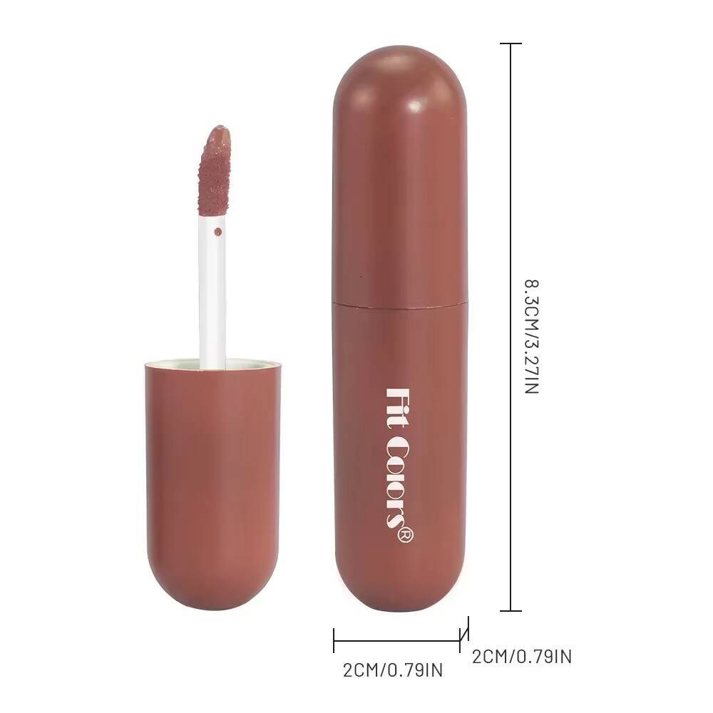 Chocolate Brown Red Liquid Lipstick Velvet Satin Gloss Matte Finish Non Stick Cup Lip Tint Waterproof Long-lasting Makeup happy