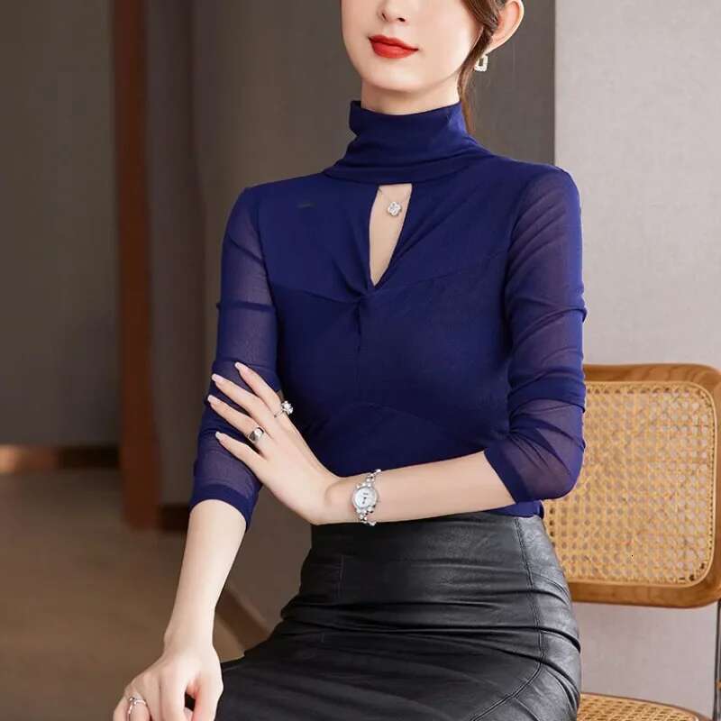 Womens Long Sleeve T-shirt Polyester Top Female Slim Elegant Emo Harajuku Fashion Trending Clothing Clearance 2025 Y2k Clothes