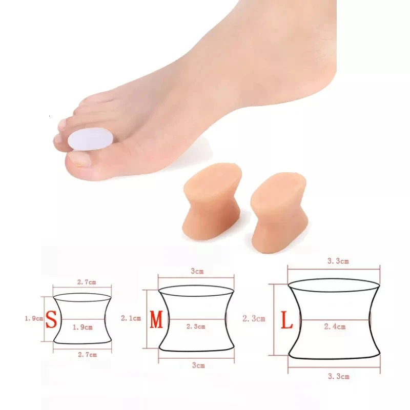 2Pcs=1Pair Gel Toe Separator Foot Care Tool Silicone Big Toe Bunion Straightener Valgus Hallux Bunion Protector Corrector 250613