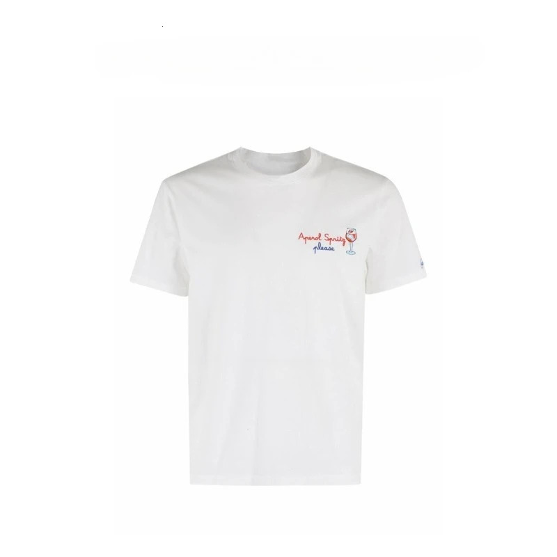MC2 Saint Barth Aperol Spritz Peripheral Pattern Printing Summer Pure Cotton Mens and Womens Tshirts 250613