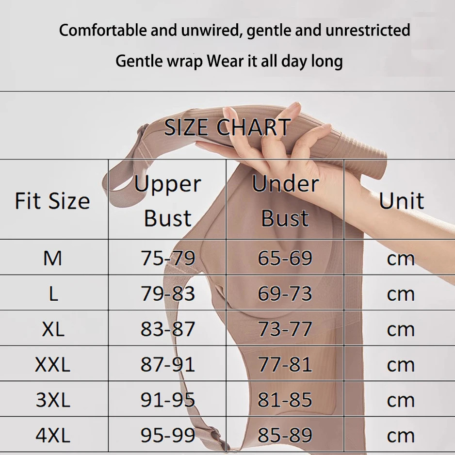 Plus Size Women Seamless Bras Sexy V Waist Brassiere Padded Wireless Soft Sleepwear Female Solid Breathable Underwear Lingerie 250617