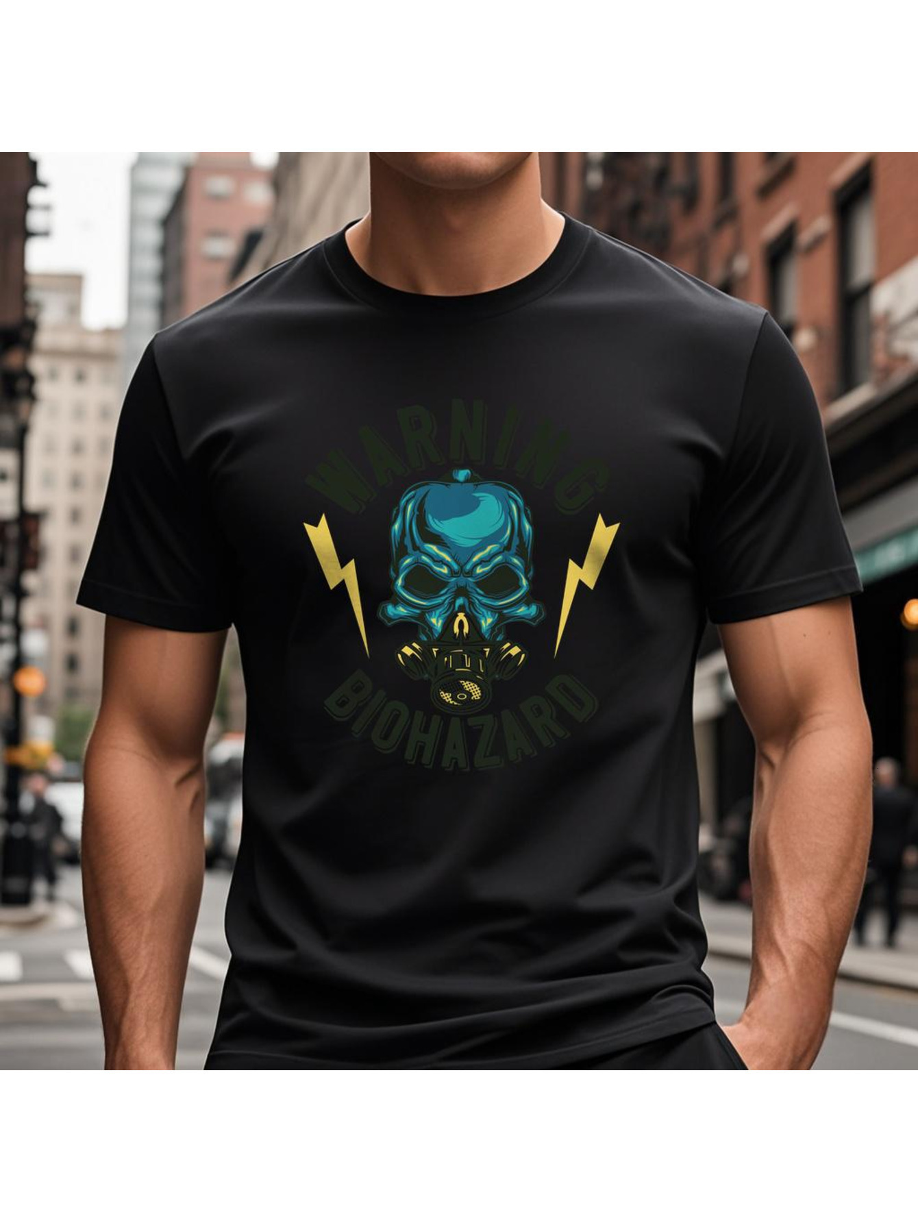 Dongdumaoyi Text S-3Xl Adult Cotton Short Sleeve 180G White Black Men T Shirts Round Collar Skull 2041