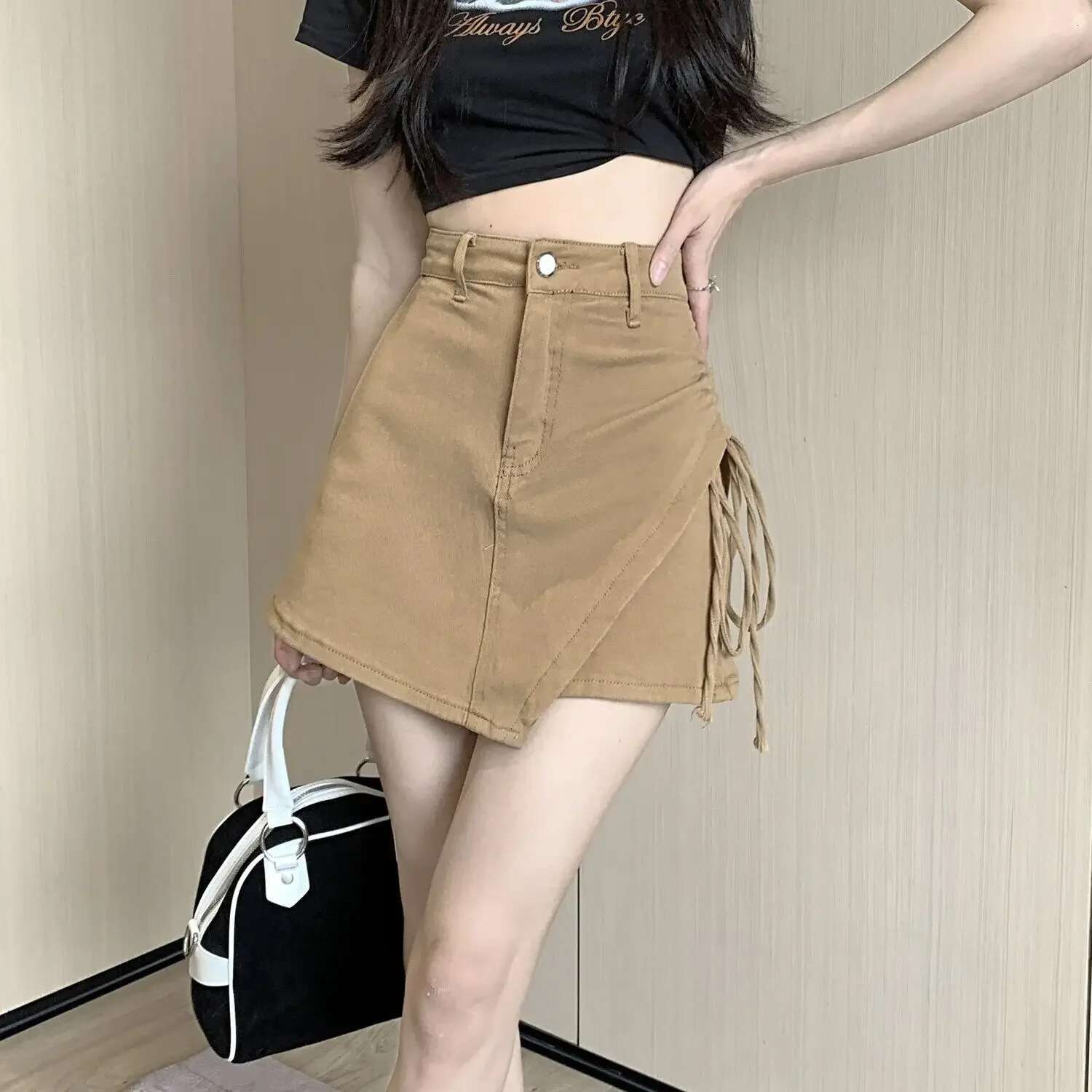 Korean Style Fashion High Waist Jeans Skirts for Women Y2k Vintage Harajuku Clothing Trend 2025 New In Woman Pants Denim Skirt