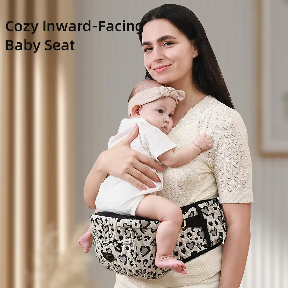 SUNVENO Baby Fashion Leopard Print Waist Stool Non-Slip Hip Seat Surface for 3-36months borns Toddlers 250617