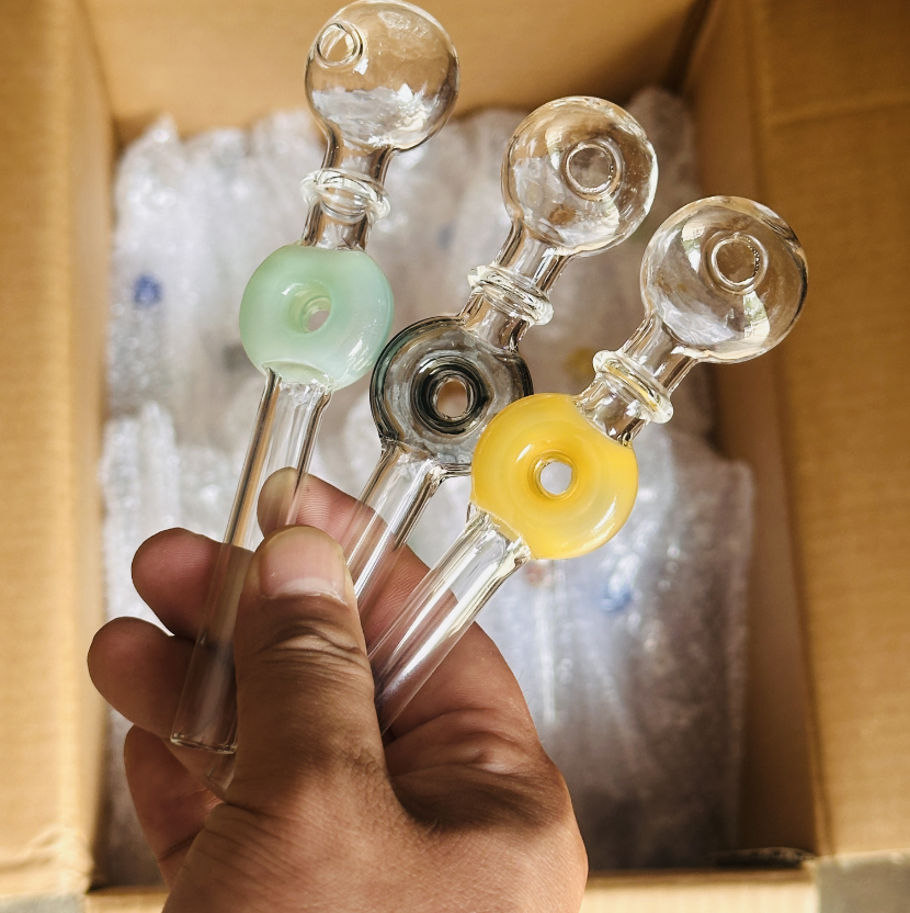 Colorful Glass Oil Burner Bubbler Pipes Smoking Dab Burners Pryex Clear Well Popular Smoke Pipes Accessories