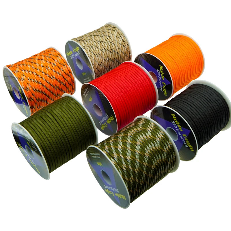 7 Strand 4mm Paracord Rope 550 Military Tactical Parachute Cord Camping Survival Accessories Tent Lanyard DIY Bracelet Weaving 250611