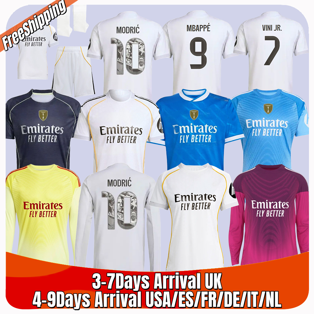 2024 2025 26 Spain Spanish Reals Madrids MBAPPE soccer jerseys 24 Real 4Th BELLINGHAM MadriDS football shirt CAMAVINGA Mbappe MODRIC VALVERDE uniforms VINI JR S-4XL