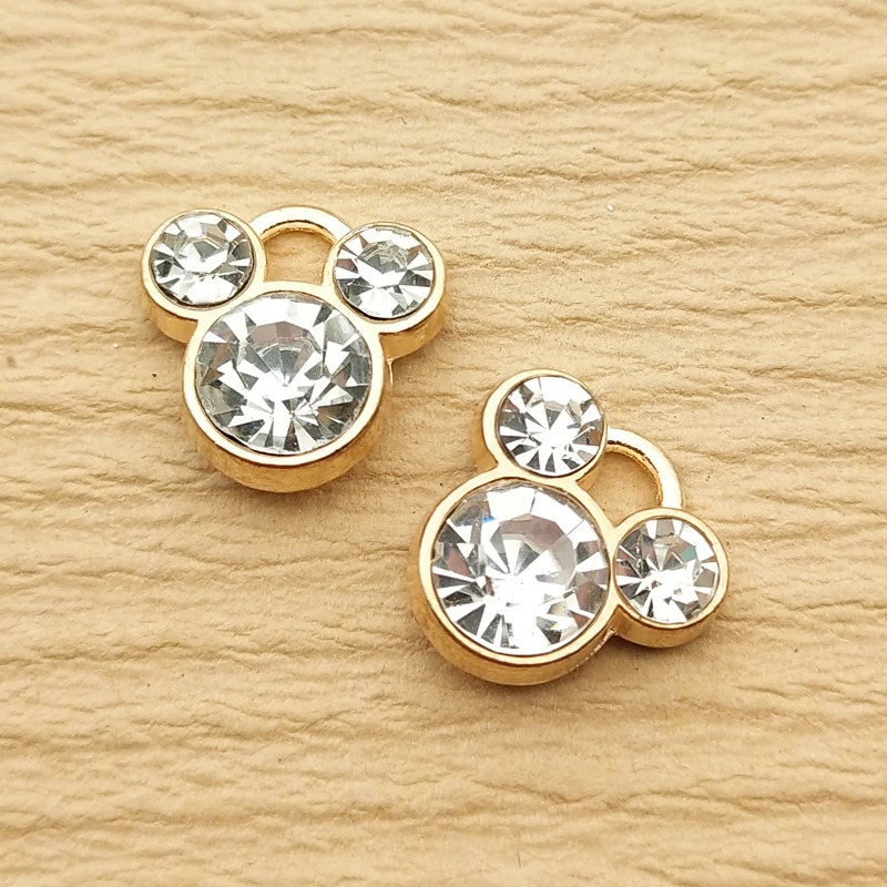 10pcs Crystal Cartoon Charm for Jewelry Making Necklace Earring Pendant Diy Accessories Craft Supplies 250609