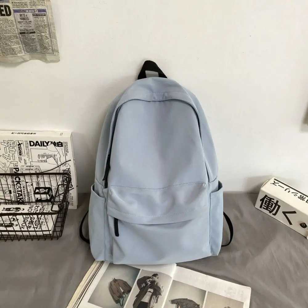 Nylon Versatile Backpack Black Grey White Red Waterproof Travel Bag Large Capacity Washable Computer Bag Unisex School Bag Z250617