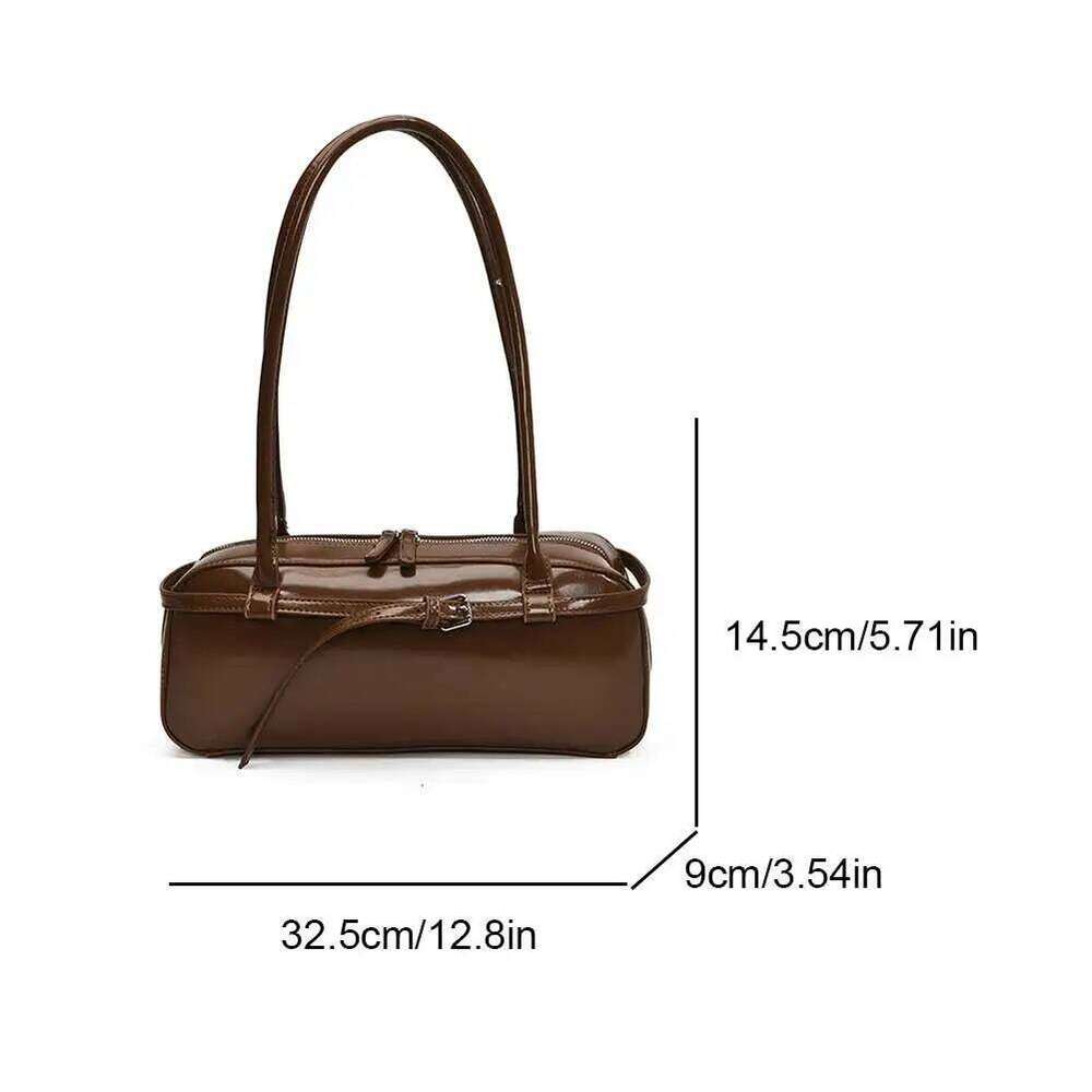 2025 Retro Women's Satchel Hobo PU Leather Underarm Designer Large Capacity Autumn And Winter Commuter Shoulder Bag