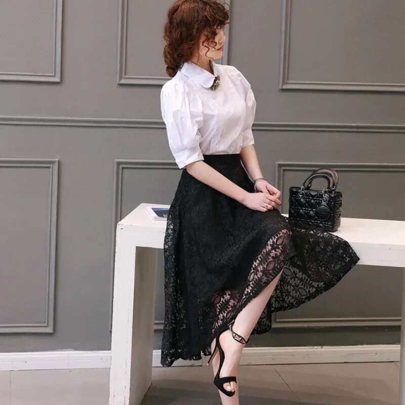 Woman Skirt Patchwork A Line High Waist Skirts for Women Modest Luxury Elegant Clothing Trend 2025 Sales Korean Fashion V Summer