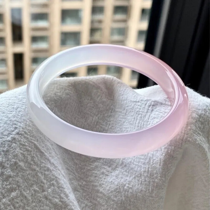 Tulip Pink Peach Bracelet Womens Flat Strip High Ice Transparent Beauty Bracelet 250616
