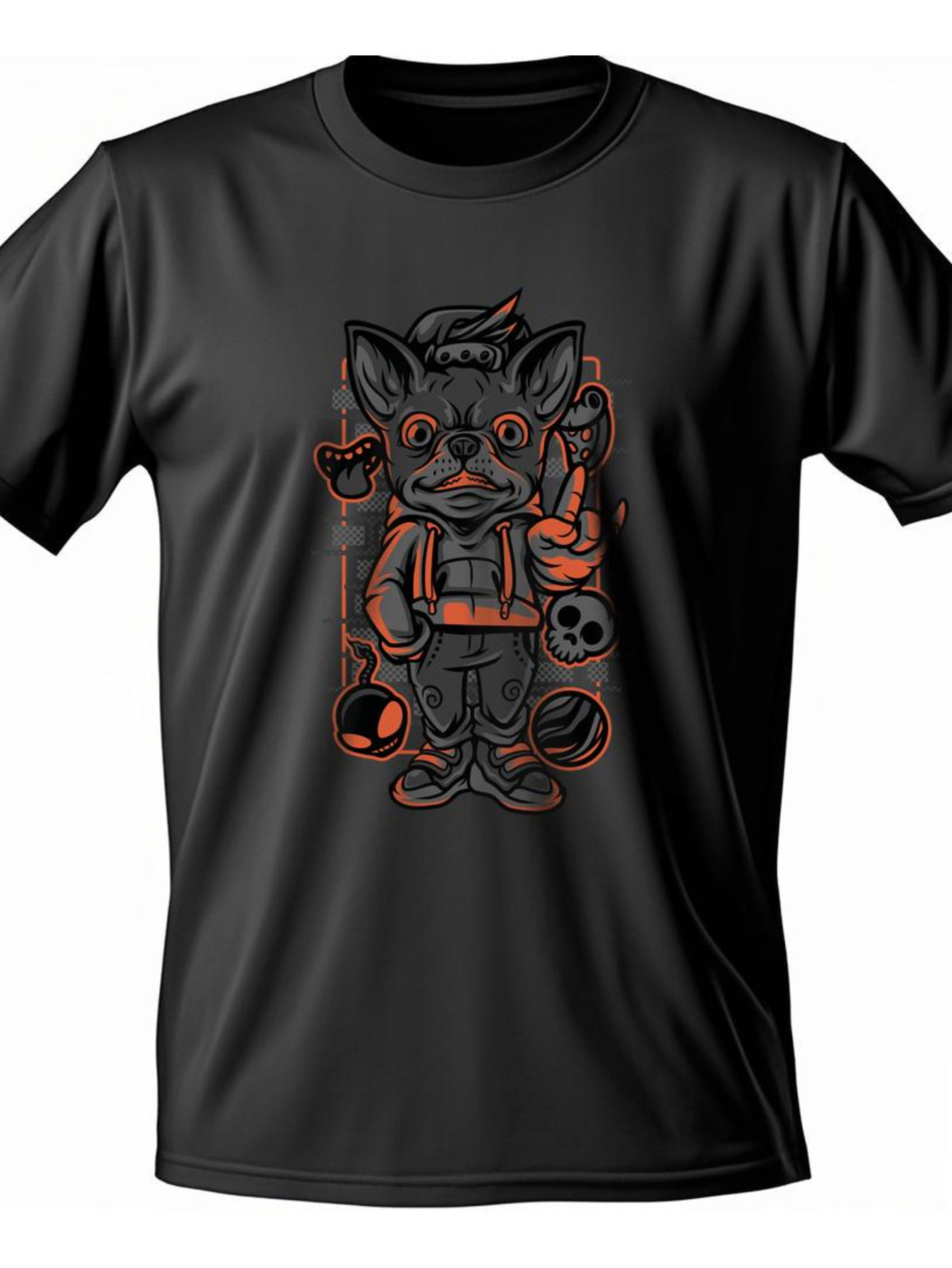 Dongdumaoyi Adult T Shirts Black 180G Graphics Round Collar Men Short Sleeve Cotton Tiger S-3Xl White 8079