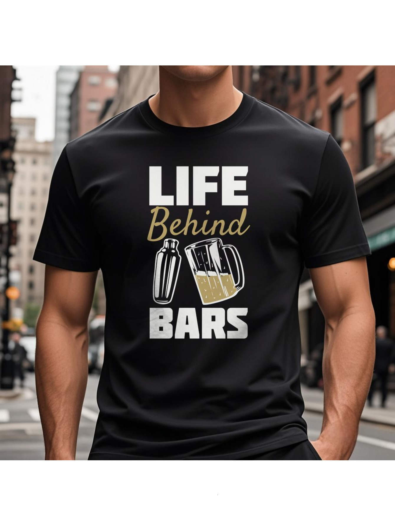 Dongdumaoyi S-3Xl Cotton Round Collar Black White Men 180G Tiger Adult Text Short Sleeve T Shirts a4e0