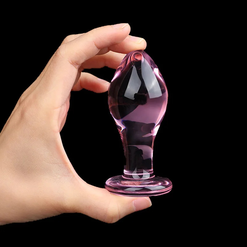 Crystal Glass Anal Plug Pink Anal Stimulator Crystal Buttplug Prostate Massage Masturbation Adult Sex Toys for Women Men Gay 250617