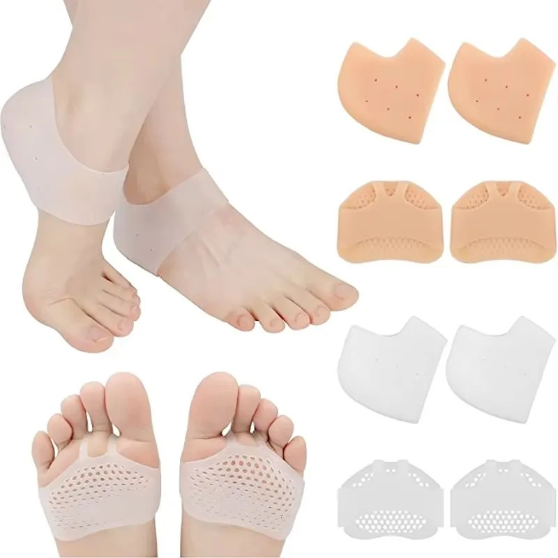 2/4PCs silicone metatarsal pads toe separation foot pads orthopedic foot massage insoles forefoot socks foot care tools 250613