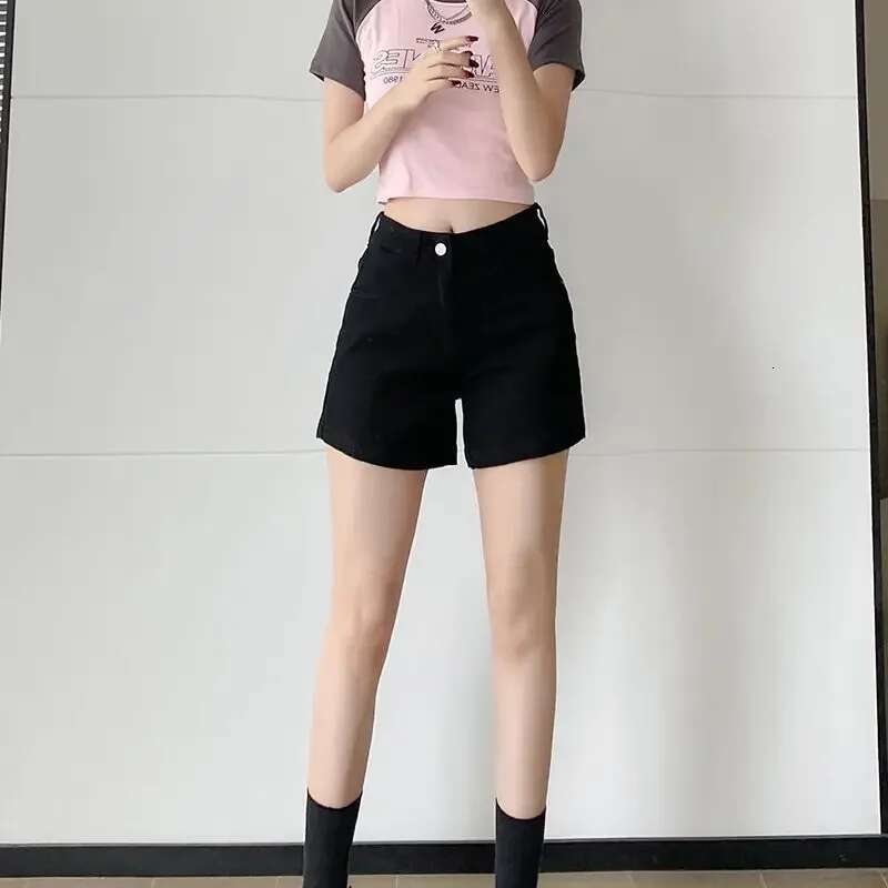 Solid Color Wide Short Jean Pants Woman Normal Outfits Y2k Harajuku Wholesale Design Jorts Designer XL Denim Shorts for Women