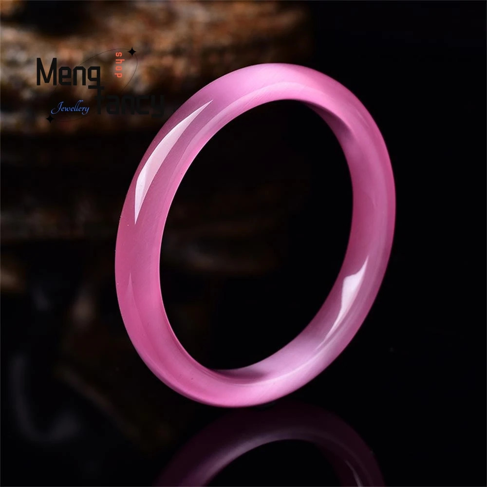 Natural Pink Cat Eye Rock Exquisite Fashion Bracelet Accessories Jewelry Customized Gift Girlfriend Amulets Face Width 8-25mm 250616