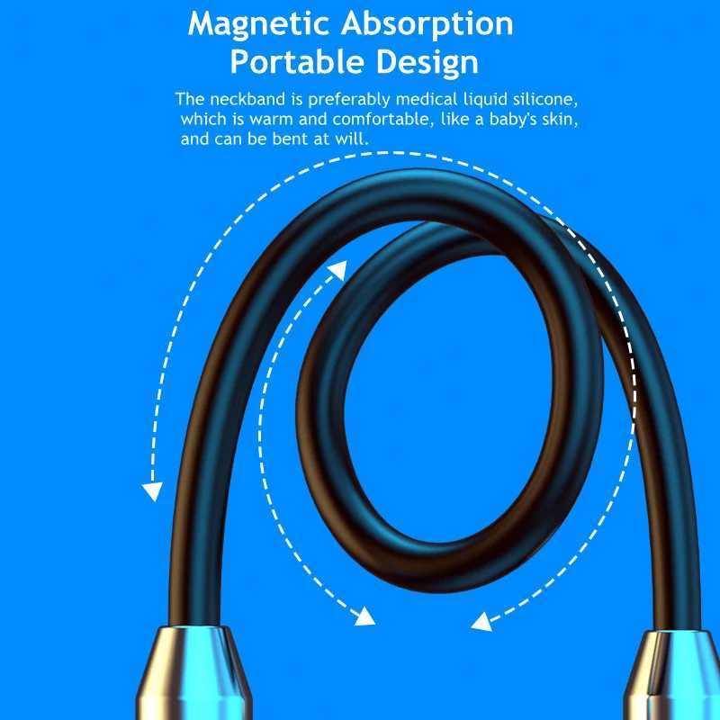 BT Earphones Wireless Headphones Magnetic HIFI Sport Neckband Neck-hanging TWS Earbuds Wireless BT Headset with Mic M250617