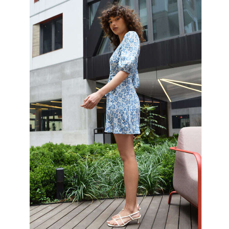 Bodycon Dresses for Women Tender Black Dress Birthday Dress N236ref Rayon V-neck Tie Dress 2025 Summer French Style Womens Short Sleeve Fashion