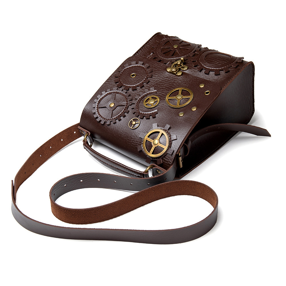 Free Shipping 2025 New Designer Bag Fashionable And High-quality Shopping Bag Steampunk Retro Style Women's Shoulder Handbag