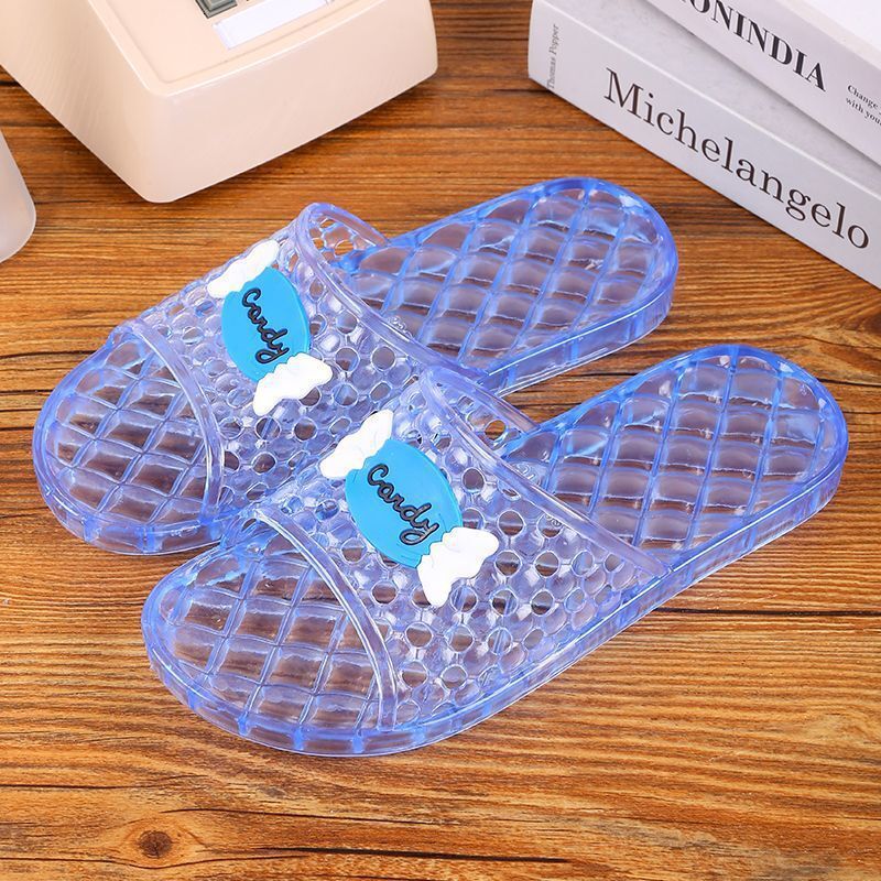 Women's summer slippers, crystal jelly anti slip transparent shoes, odor proof women's sandals, designer sandals, women's sandals