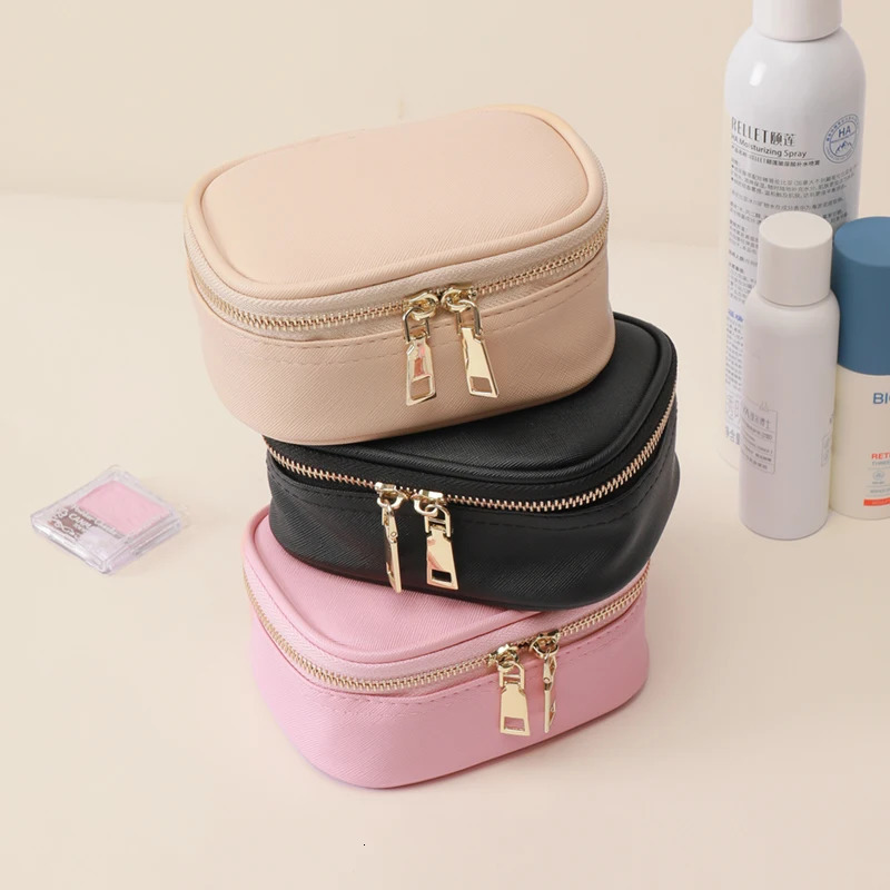 Rechargeable Travel Makeup Bag With LED Mirror Compact Touch Screen Tabletop Cosmetic 3 Colors Light 250614