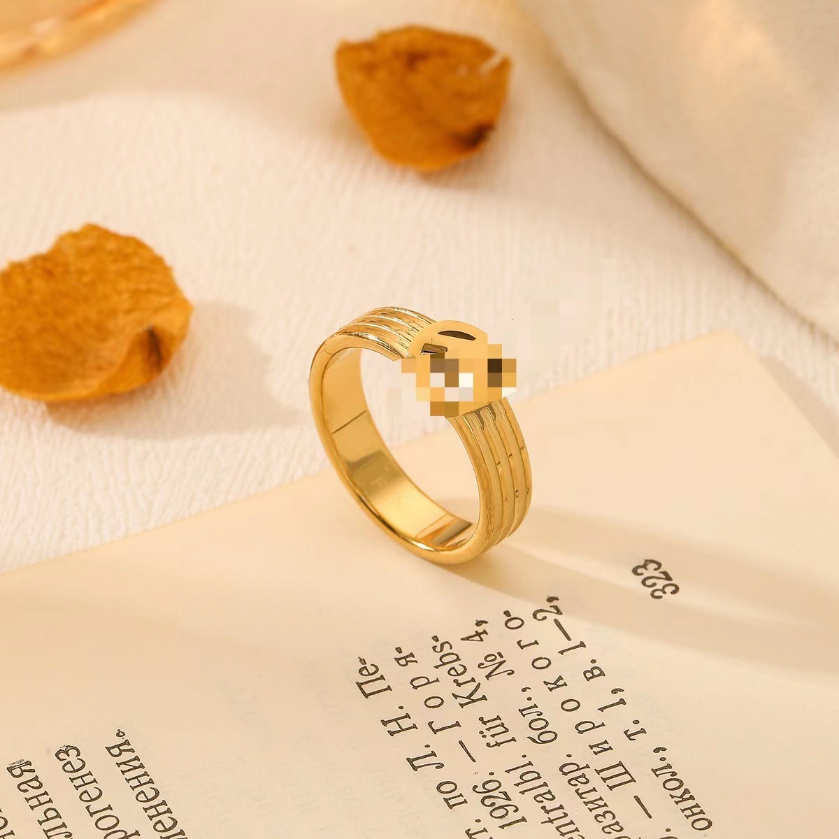 Titanium Steel French Fashion Personality Ins Elegant Simple Cold Style Multi-loop Ring