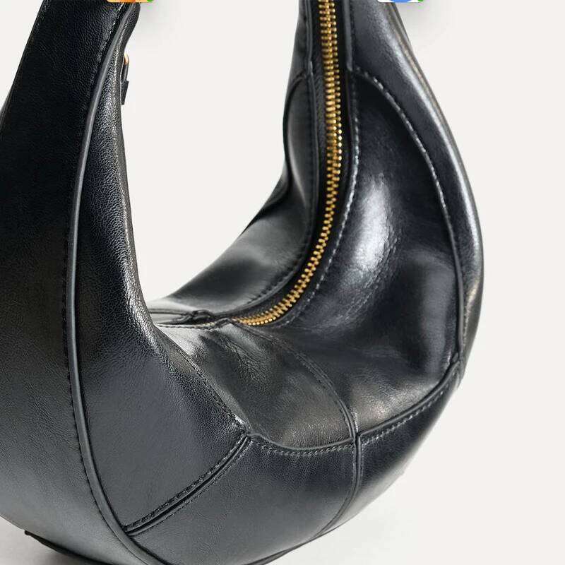 2025 New Premium Leather For Women Designer Metal Handle Design Handbag And Wallet Crossbody Armpit Bag