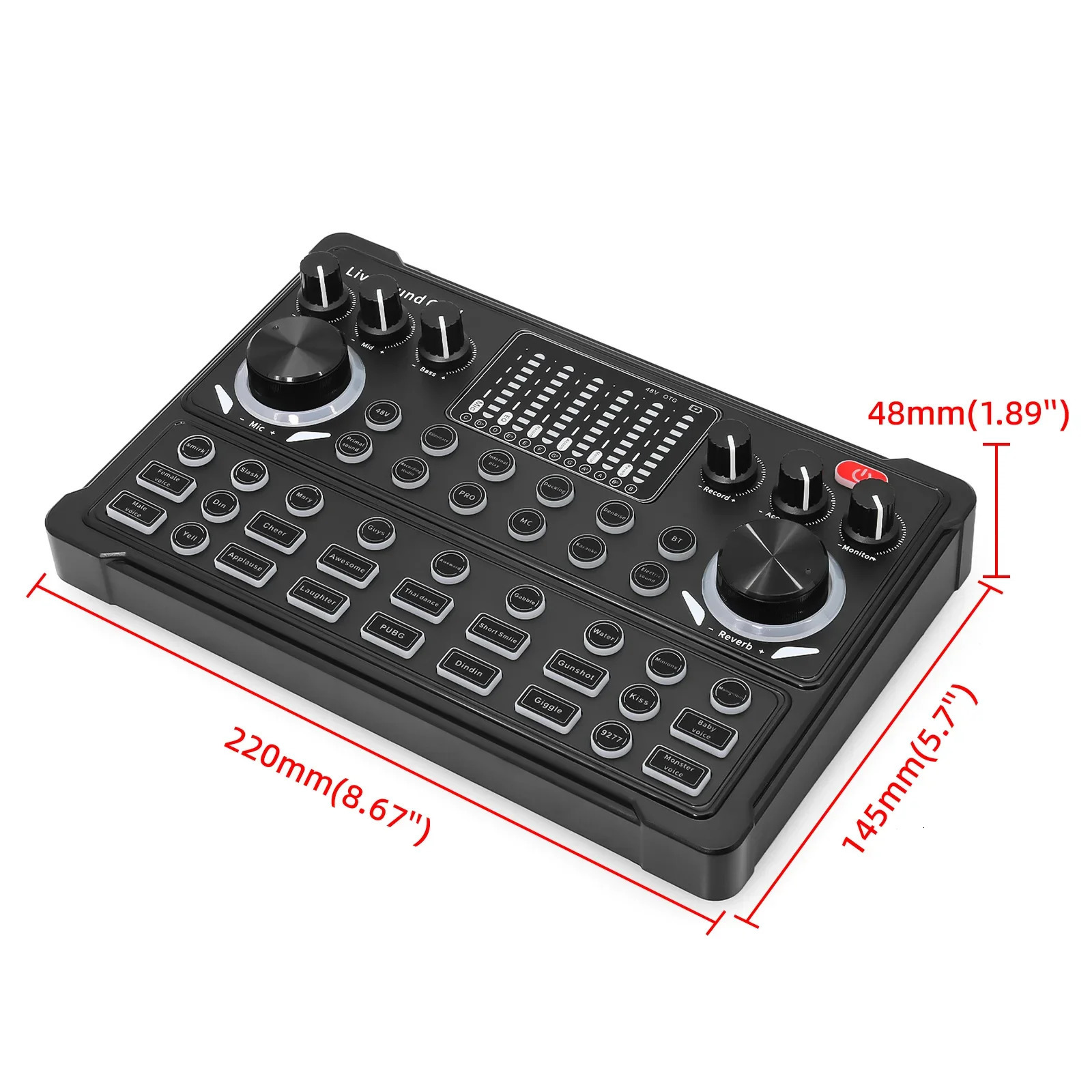 M3 Live Sound Card Studio Record Pro Soundcard Bluetoothcompatible Micro Mixer Voice Changer Streaming Audio Karaoke 250612