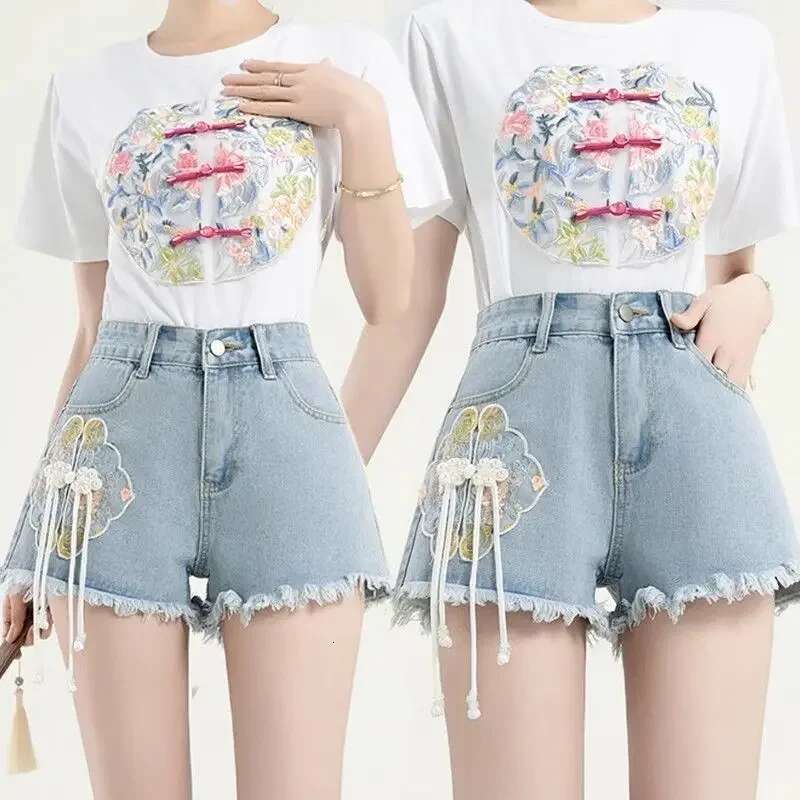 High Waist Short Jean Pants Woman Pocket Fringe Denim Shorts For Women Streetwear Outfits Hot Offer Aesthetic Hot Y2k Harajuku