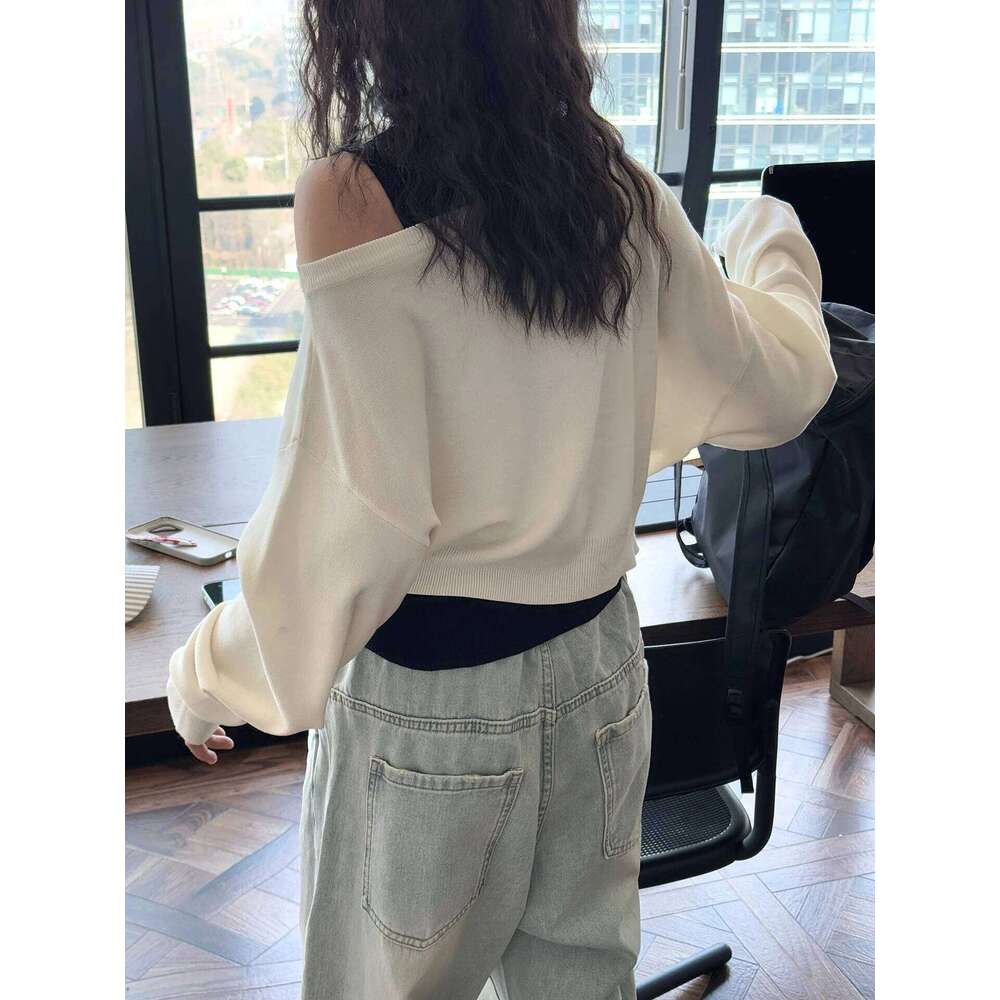 Spring and summer women's casual solid color vest+sweater set