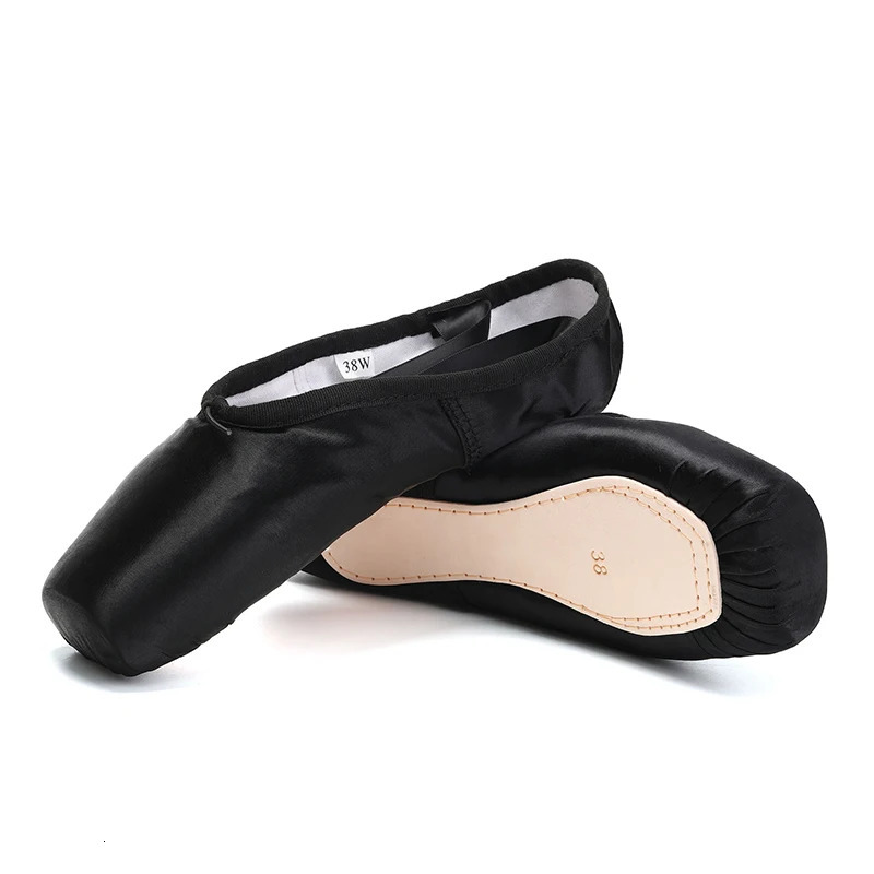 Girls ballet shoes Satin Ballerina Ballet Pointe Shoes Child Adult women Ballet Shoes with Ribbons Women Ballet Dance Shoes 250613