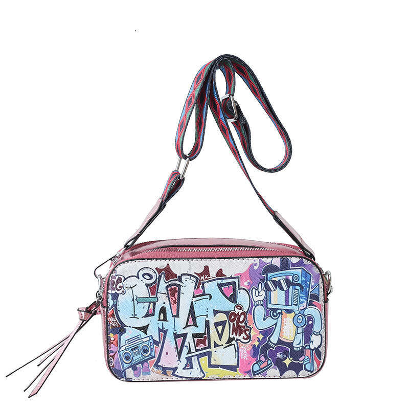 New Fashion Graffiti Letter Camera Women's Shoulder Crossbody Bag