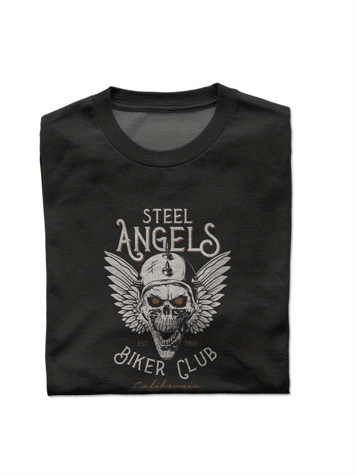 Dongdumaoyi Cotton Black Round Collar Short Sleeve T Shirts 180G Men S-3Xl Text White Adult Skull 6e8b