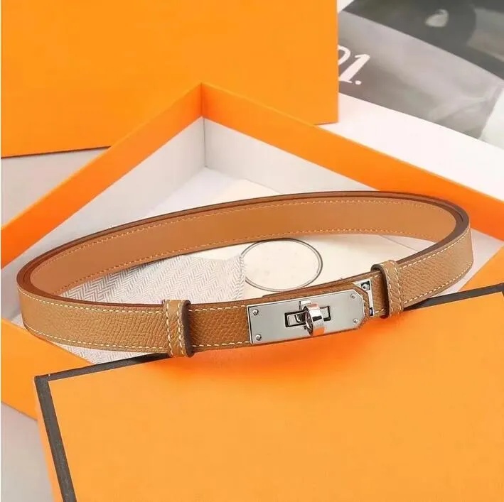 belts thin 2025 leather party Designer for women designer men ceinture e soft small buckle ladies belt 18mm width fashionable brown black with BOX
