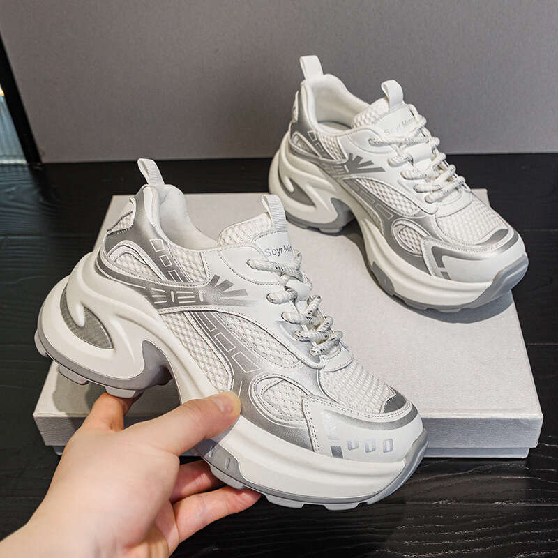 Trendy Street Style Dad Sneakers 2025 New Korean Version Casual Fashion Trend Thick Sole New Height Increasing Sports Shoes For Women