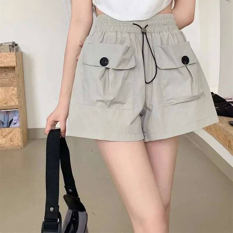 Korean Style Summer Baggy Shorts For Women Loose Short Pants Woman Wholesale Fashion Clothing 2025 Elasticty New In Cheap Luxury