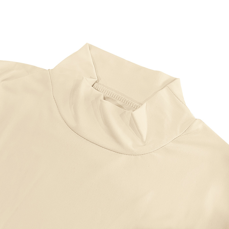 Men's base shirt designer polo elastic and form-fitting British gentleman's casual base shirt, small high-neck short-sleeved T-shirt for men