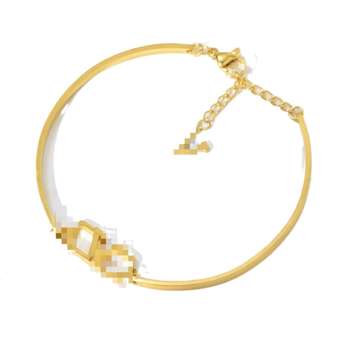 New Fashion Simple V-Shaped Hollow Bracelet for Women Gold High-End Sense Temperament Titanium Steel Jewelry